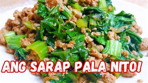 pechay easy drawing|Ginisang Pechay at Giniling with Oyster Sauce .